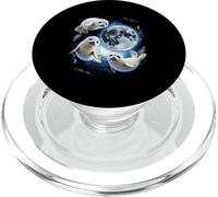 3 Cute Baby Seals Moon Seal Under Moon Funny PopSockets PopGrip for MagSafe