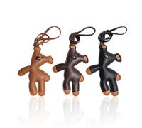 3 Cute Bear Pendants, Cartoon Bear-Shaped Pendants, Bear Pocket Pendants, Backpack Decoration Accessories, Key Anti-Lost Pendants (Black, Brown, Brown).