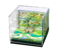 3 D Desk Calendar 2025 - Tree House Time Piece Calendar 2025 | Calendar Paper Art, Cute Memo Pad Calendar Night Light Holiday Favor Paper Sculpture Craft for Notes Taking Planning