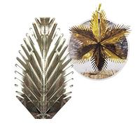 3 D Hanging Christmas Foil Decoration - Constructed from Metallic PVC (Gold Starburst (60cm))