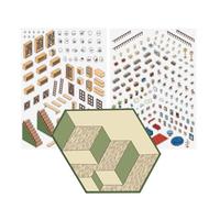 3 D House Sticker Set - Miniature Wall Art Stickers, Realistic Home Decor Decals | Architectural Model Style Design, Theme Craft Kit, Matte Finish Surfaces, Easy Peel Application Interior