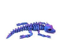 3-d Printed Animals 3-d Printed Stuff Skull Dragon Articulated for Home Office Executive Desk Decoration Surprise Fantasy Gifts-Red Blue