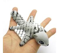 3 d Printed Animals 3-d Printed Toys Flying Squirrel 13cm/5.1in for Stress Relief Home Office Decompression Decor Executive Desk Toys-Grey