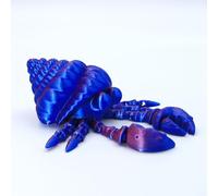 3-d Printed Animals 3d Mini Animals Big-eyed Hermit Crab for Stress Relief Home Office Decompression Decor Executive Desk Toys-Red Blue