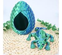 3-d Printed Animals 3d Mini Animals Sphynx Cat and Cat Bed Set Articulated for Surprise Fantasy Gifts-Laser Green