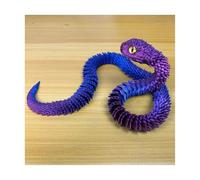 3-d Printed Animals Big 3d Printed Snake Articulated with Realistic Eyes for Home Office Executive Desk Decoration-Red Blue||130cm/51in