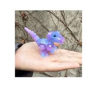 3-d Printed Dragon 3d Printer Animals Velociraptor for Home Office Executive Desk Decoration Surprise Fantasy Gifts-Purple Crystal||9.7cm/3.8in