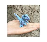3-d Printed Dragon 3d Printer Animals Velociraptor for Home Office Executive Desk Decoration Surprise Fantasy Gifts-Blue Rainbow||9.7cm/3.8in