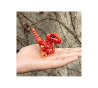 3-d Printed Dragon 3d Printer Animals Velociraptor for Home Office Executive Desk Decoration Surprise Fantasy Gifts-Laser Red||9.7cm/3.8in