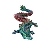 3-D Printed Dragon - Articulated Dragon | Crystal Dragon | Dragon Decoration | Dragon Figure | Crystal Dragon 3-D Printed, 11.8 Inch Joint Mobility Decoration Ornament for Home Desktop Decor
