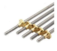 3 D Printer Stainless Steel Trapezoidal Lead Screw T12 Lead 2-20mm 100-1000mm Brass Nut(Pitch 2mm Lead 10mm,350mm with Nut)
