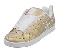 (3) DC Shoes Court Graffik Womens Skate Trainers in Gold