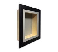 3" Deep Shadow Box Frame: Handmade Memory Box For Keepsakes -Black Frame/10 X 8 Inches