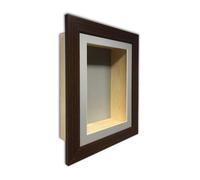 3" Deep Shadow Box Frame: Handmade Memory Box For Keepsakes -Mahogany Frame/10 X 8 Inches