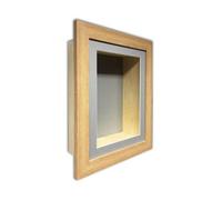 3" Deep Shadow Box Frame: Handmade Memory Box For Keepsakes -Oak Frame/10 X 10 Inches