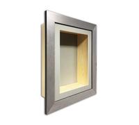 3" Deep Shadow Box Frame: Handmade Memory Box For Keepsakes -Silver Frame/10 X 8 Inches