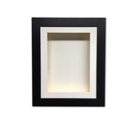 3" Deep Shadow Box Frame: Handmade Memory Box, Keepsake Display -Black Frame/10 X 8 Inches