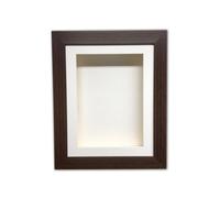 3" Deep Shadow Box Frame: Handmade Memory Box, Keepsake Display -Mahogany Frame/10 X 8 Inches