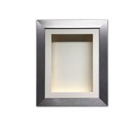 3" Deep Shadow Box Frame: Handmade Memory Box, Keepsake Display -Silver Frame/10 X 8 Inches