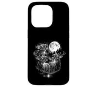 3 Deer Stag Howling At Moon Vintage Hunter 80s-90s Graphic Case for iPhone 15 Pro