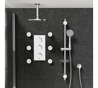 3 Dial 3 Outlet Concealed Thermostatic Shower Set With Massage System