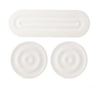 3 Diatomite Stone Trays for Effective Organizing and Moisture Control in Your Living Spaces (White)