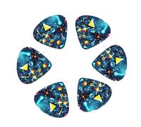 3 Different Thickness Abstract Science Chemistry Print Guitar Picks for Acoustic Guitar,Electric Guitar,12-pack