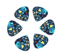 3 Different Thickness Abstract Science Chemistry Print Guitar Picks for Electric Guitar,Acoustic Guitar,12-pack