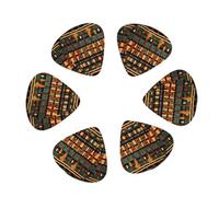 3 Different Thickness African Classic Weave Print Guitar Picks for Acoustic Guitar,Electric Guitar,12-pack