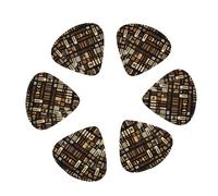 3 Different Thickness African Mud Cloth Tribal Print Guitar Picks for Acoustic Guitar,Electric Guitar,12-pack
