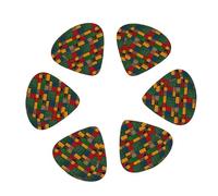 3 Different Thickness African Style Patchwork Print Guitar Picks for Acoustic Guitar,Electric Guitar,12-pack