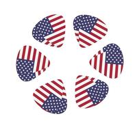 3 Different Thickness American flag Print Guitar Picks for Electric Guitar,Acoustic Guitar,12-pack
