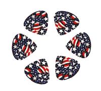3 Different Thickness American Flag Stars Stripes Print Guitar Picks for Electric Guitar,Acoustic Guitar,12-pack