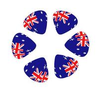 3 Different Thickness Australian flag Print Guitar Picks for Electric Guitar,Acoustic Guitar,12-pack