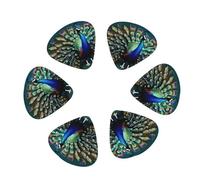 3 Different Thickness Beautiful peacock Print Guitar Picks for Acoustic Guitar,Electric Guitar,12-pack