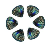 3 Different Thickness Beautiful peacock Print Guitar Picks for Electric Guitar,Acoustic Guitar,12-pack