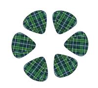 3 Different Thickness Blue Scottish Tartan Print Guitar Picks for Electric Guitar,Acoustic Guitar,12-pack
