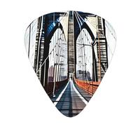 3 Different Thickness Brooklyn Bridge Print Guitar Pick Plectrums For Bass Ukulele Acoustic Guitars