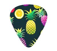 3 Different Thickness Colorful Fruit Pineapple Print Guitar Pick Plectrums For Bass Ukulele Acoustic Guitars