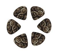 3 Different Thickness Cool Steampunk Gears Print Guitar Picks for Acoustic Guitar,Electric Guitar,12-pack