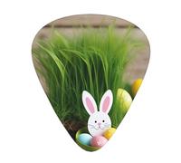 3 Different Thickness Easter Egg Bunny Grass Wooden Print Guitar Pick Plectrums For Bass Ukulele Acoustic Guitars