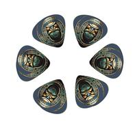 3 Different Thickness Egyptian Scarab Print Guitar Picks for Acoustic Guitar,Electric Guitar,12-pack