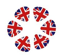 3 Different Thickness English flag Print Guitar Picks for Acoustic Guitar,Electric Guitar,12-pack