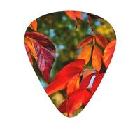 3 Different Thickness Fall Red Leaves And Fruits Print Guitar Pick Plectrums For Bass Ukulele Acoustic Guitars