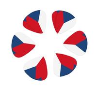 3 Different Thickness Flag of the Czech Republic Print Guitar Picks for Electric Guitar,Acoustic Guitar,12-pack