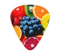 3 Different Thickness Fruit Rainbow Print Guitar Pick Plectrums For Bass Ukulele Acoustic Guitars