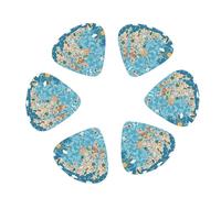 3 Different Thickness Greece Map Print Guitar Picks for Acoustic Guitar,Electric Guitar,12-pack