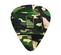3 Different Thickness Green Army Digital Camouflage Print Guitar Pick Plectrums For Bass Ukulele Acoustic Guitars