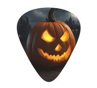 3 Different Thickness Halloween Pumpkin Print Guitar Pick Plectrums For Bass Ukulele Acoustic Guitars