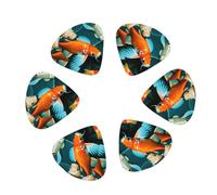 3 Different Thickness HD Koi Fish Print Guitar Picks for Electric Guitar,Acoustic Guitar,12-pack